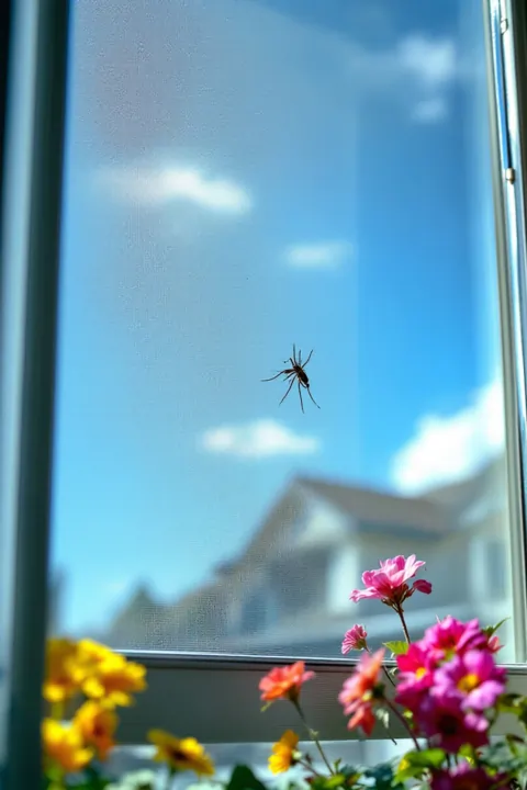 Moskitiera chroniąca domowników przed owadami